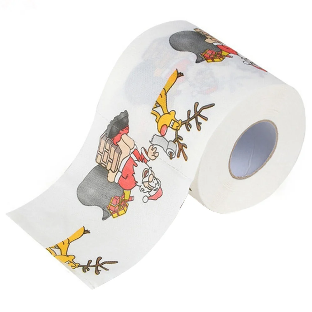 10*10cm Christmas Toilet Roll Paper Home Santa Claus Bath Supplies Xmas Decor Tissue | Дом и сад