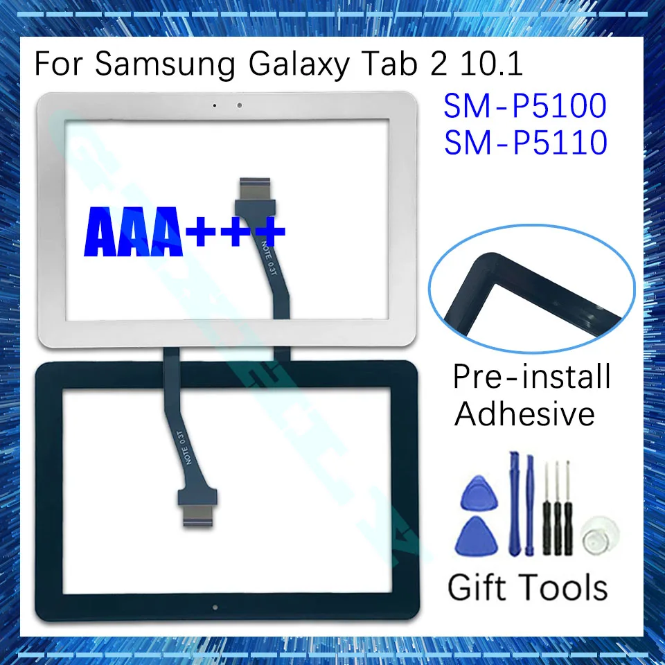 

Новый сенсорный экран 10,1 ''для Samsung Galaxy Tab 2 GT-P5100 P5100 P5110 N8000 дигитайзер сенсорный датчик Переднее стекло запасные части