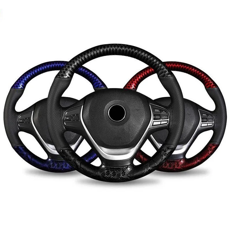Кристальная кожа спортивный стиль универсальный автомобильный чехол на руль