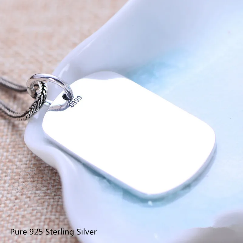 Мужской большой кулон из серебра 925 пробы светильник гладкая белая плоская