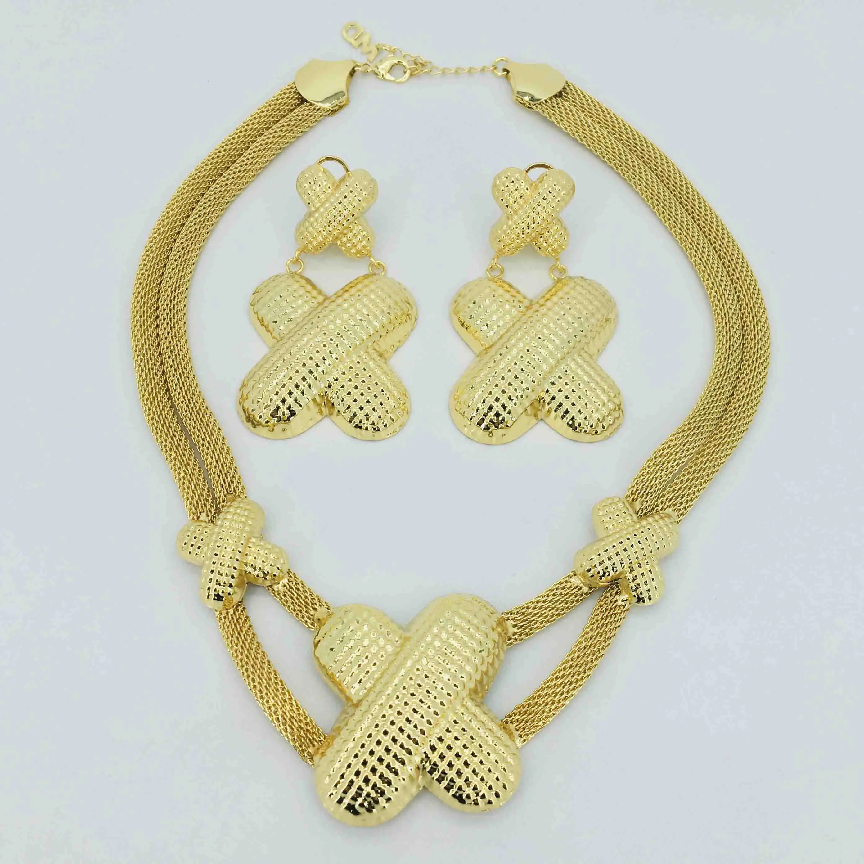 Модные женские комплекты ювелирных изделий из бисера золотистого цвета в Дубае