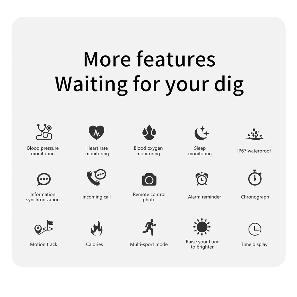 

W4 Smart Watch Sports Pedometer Heart Rate Blood Pressure Monitoring Men Women Smartwatch For Huawei IOS Phone PK D20 i5 W26 X6