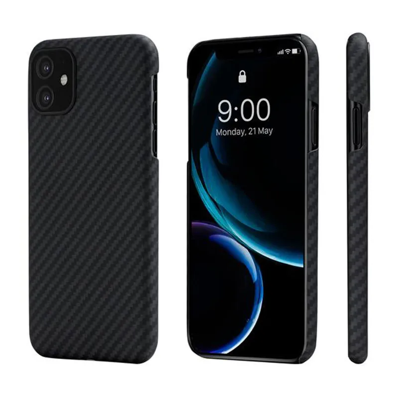 Роскошный чехол 11 Pro для iPhone тонкий из 100% углеродного волокна 11Pro Max чехол|Бамперы|
