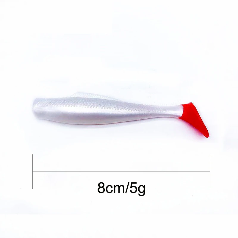 Wokotip 6 шт./лот 8 см 5 г Pesca искусственная мягкая блесна, Япония Shad червь Swimbaits джиг голова для ловли нахлыстом силиконовая резиновая рыбка