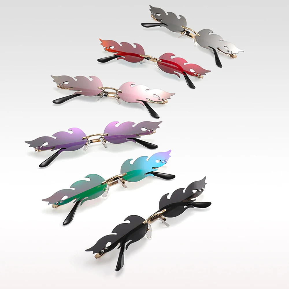 Женские и мужские солнцезащитные очки брендовые дизайнерские без оправы с