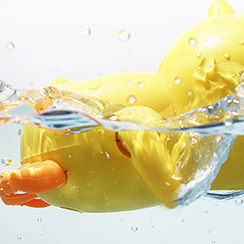 Clock Work Bath Toy Baby Bath Toy Educational Bathroom Playing Toy Swimming Toy Duck Bath Shower Wind-up for Infant 3M+