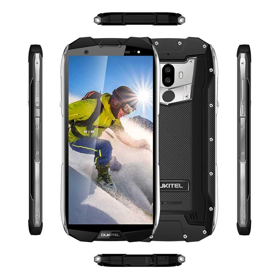 OUKITEL WP5000 IP68 водонепроницаемый смартфон Android 7,1 Helio P25 Восьмиядерный 6 ГБ ОЗУ 64 Гб ПЗУ 5200 мАч 9 В/2 а мобильный телефон