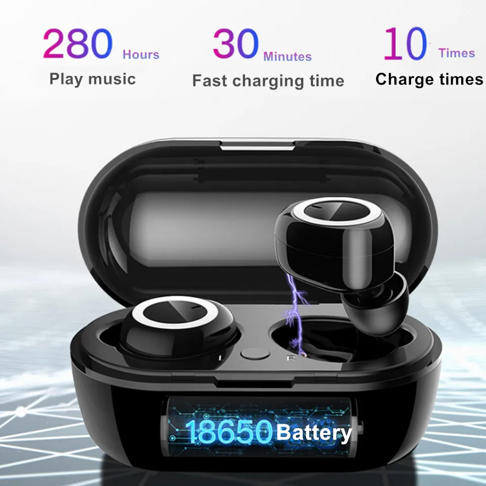 Bluetooth гарнитура 5 0 бинауральная Беспроводная стерео Спортивная TWS с мобильным
