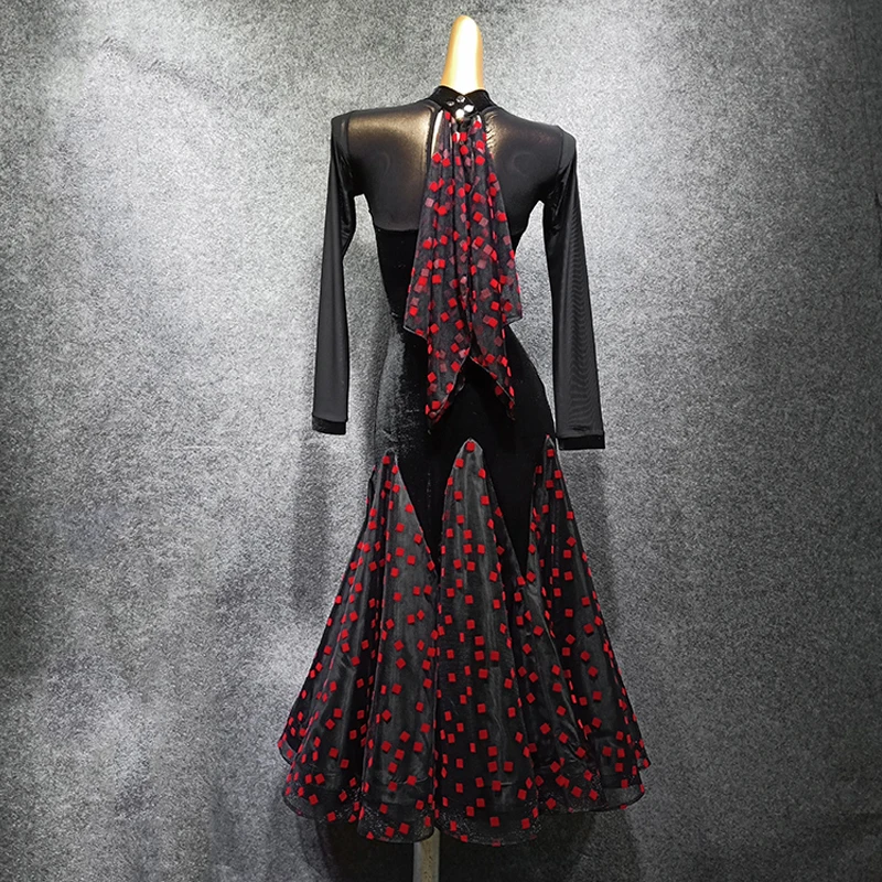 New Ballroom Dance Competition Dresses Women Waltz Cosutme Big Skirt Hem Tango Dress Festival Dancewear Stage Clothes 1536 |