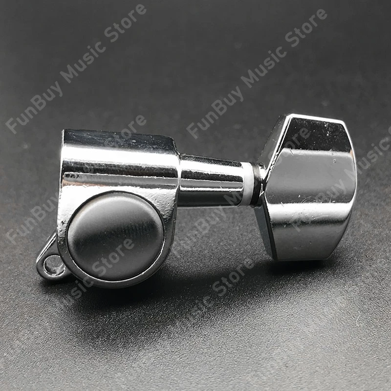 6 stücke geschlossenen locking string gitarre tuning pegs tuner mechaniken für akustische elektrische gitarren gitarre zubehör chrom fr