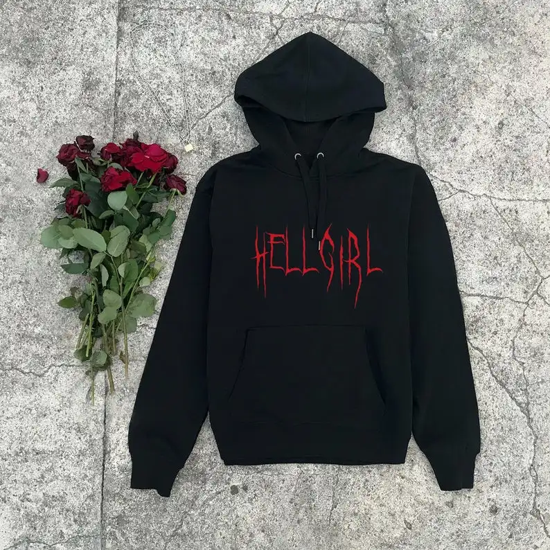 Толстовка с капюшоном Hell Girl модная Эстетическая одежда толстовка Angel Boy Tumblr