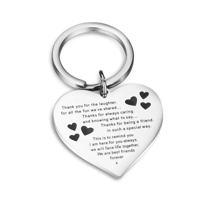

Jewelry Beautiful Butterfly Hearts Stainless Steel Friendship Key Chain For Your Best Friends Key Ring Accessories