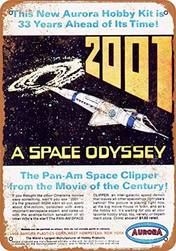 

12 x 16 inches Metal Vintage Funny Tin Sign 1968 2001 A Space Odyssey Model Kit