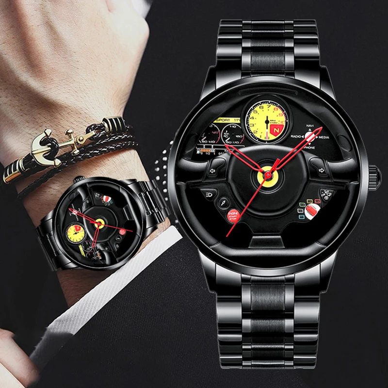 

Часы наручные NIBOSI мужские, спортивные водонепроницаемые креативные, с колесным ободом, индивидуальный дизайн