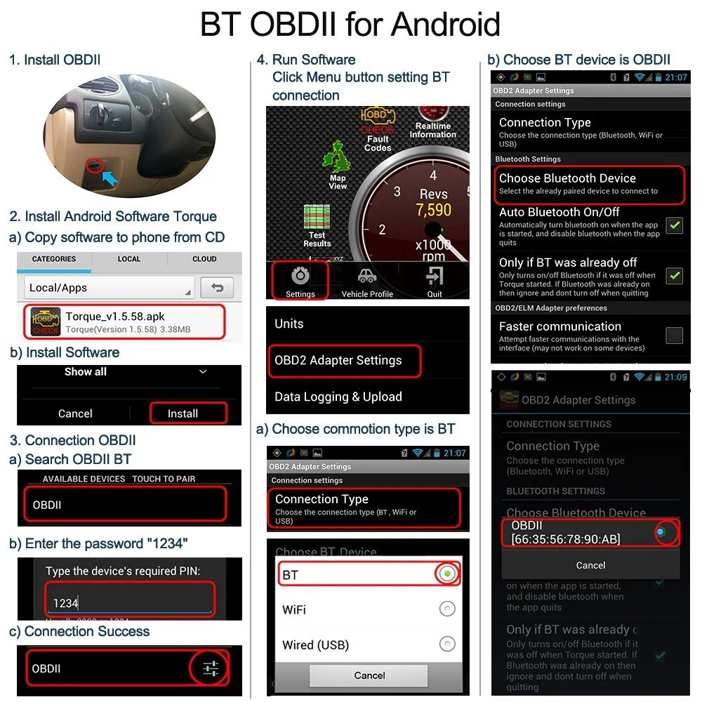 

Wireless V2.1 Car OBD 2 II Code Reader Auto Diagnostic Scanner For Android Obd2 Scanner Odb 2 Wireless Odb2 Code Reader
