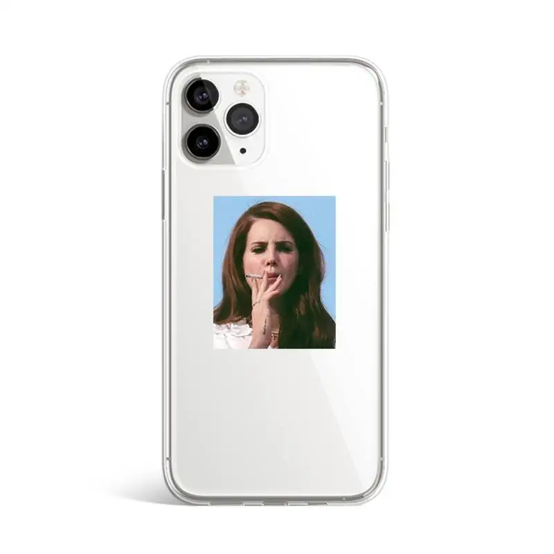 

Lana Del Rey Phone Case Transparent for iPhone 11 12 mini pro XS MAX 8 7 6 6S Plus X 5S SE 2020 XR
