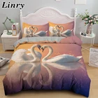 Комплект постельного белья с 3d-изображением лебедя, 23 шт.