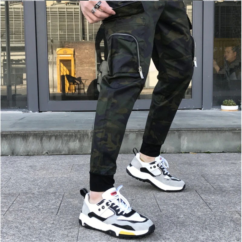 

2021 men's fashion street high quality Camo pants jogging pants stretch brand casual pants