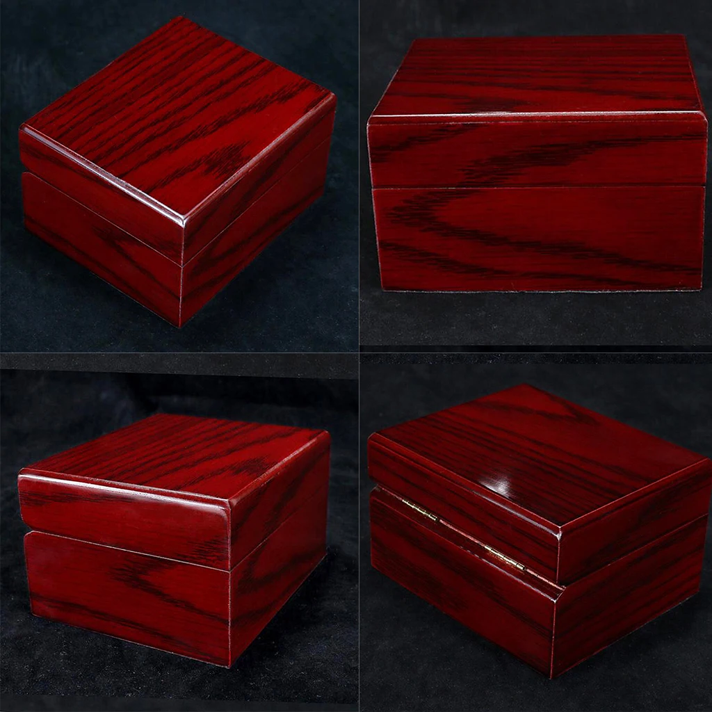 Фото 4Pcs Wood Watch Display Box Case Collection Vintage Style Jewelry Storage Organizer for Women Men - Red Наручные часы 4Pcs Wood Watch Display Box Case Collection Vintage Style Jewelry Storage Organizer for Women Men - Red Наручные часы