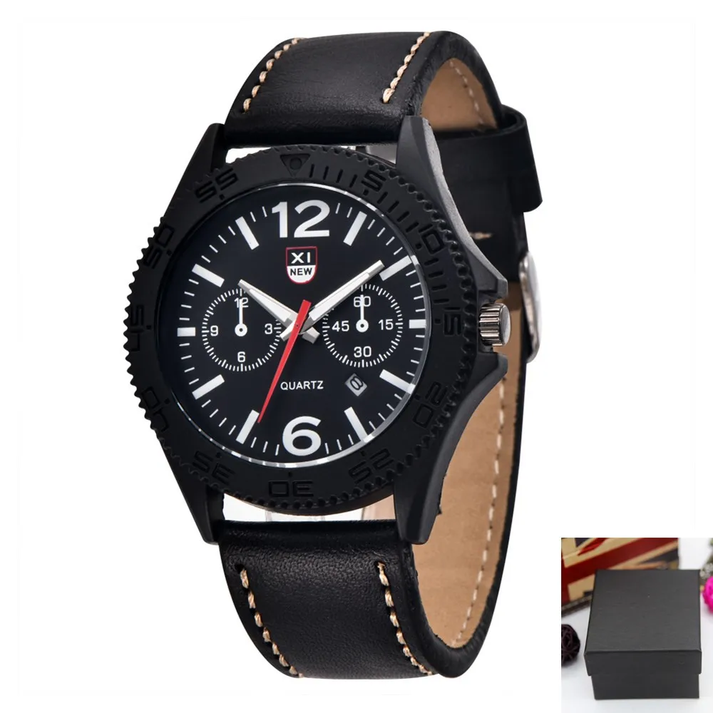 

Latest Brand Watches Mens Fashion Leather Band Date Vintage Watch Male Business Gifts Simple Quartz Watch Montre Homme de Marque