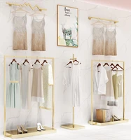 floor type display rack of clothing store display rack of womens clothing store
