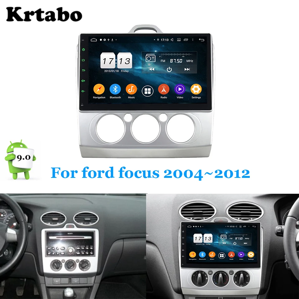 

Автомагнитола Android, мультимедийный проигрыватель, Восьмиядерный процессор, 4 Гб ОЗУ, для focus 2004-2012, GPS, автомобильный сенсорный экран, поддерж...