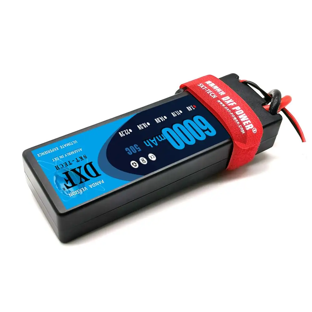 DXF 7 4 V 6000mAh 50C Max 100C LiPo аккумулятор 2S Твердый Чехол для 1/8 1/10 RC модель автомобиля TRX