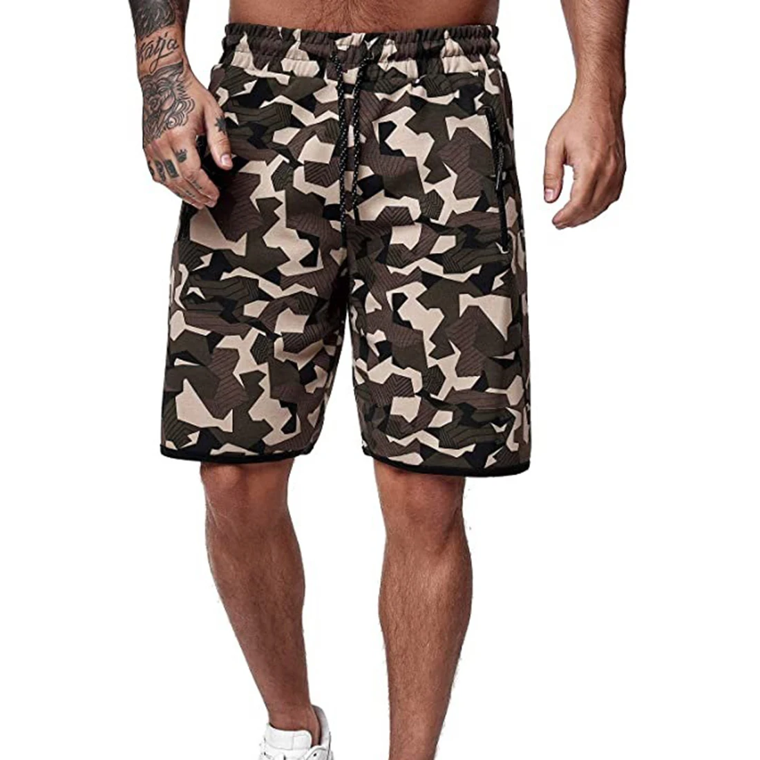 Мужские камуфляжные карго шорты 2020 новые летние мужские свободные с эластичной