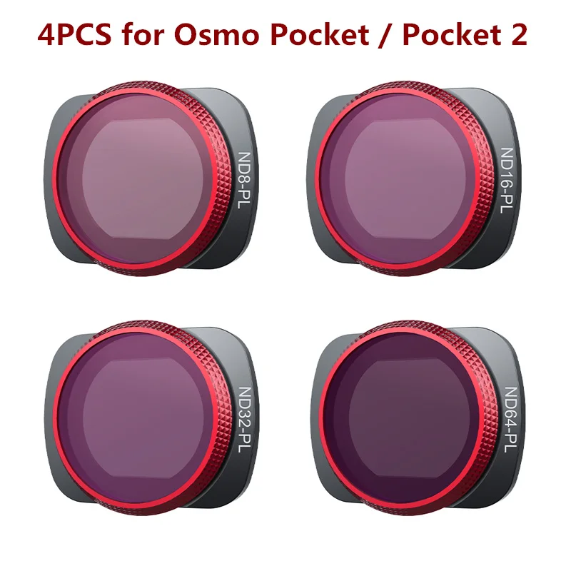 

Набор фильтров PGYTECH для DJI Pocket 2, профессиональный набор фильтров ND, набор NDPL ND8 ND16 ND32 ND64, фильтр для объектива Osmo Pocket/Pocket2