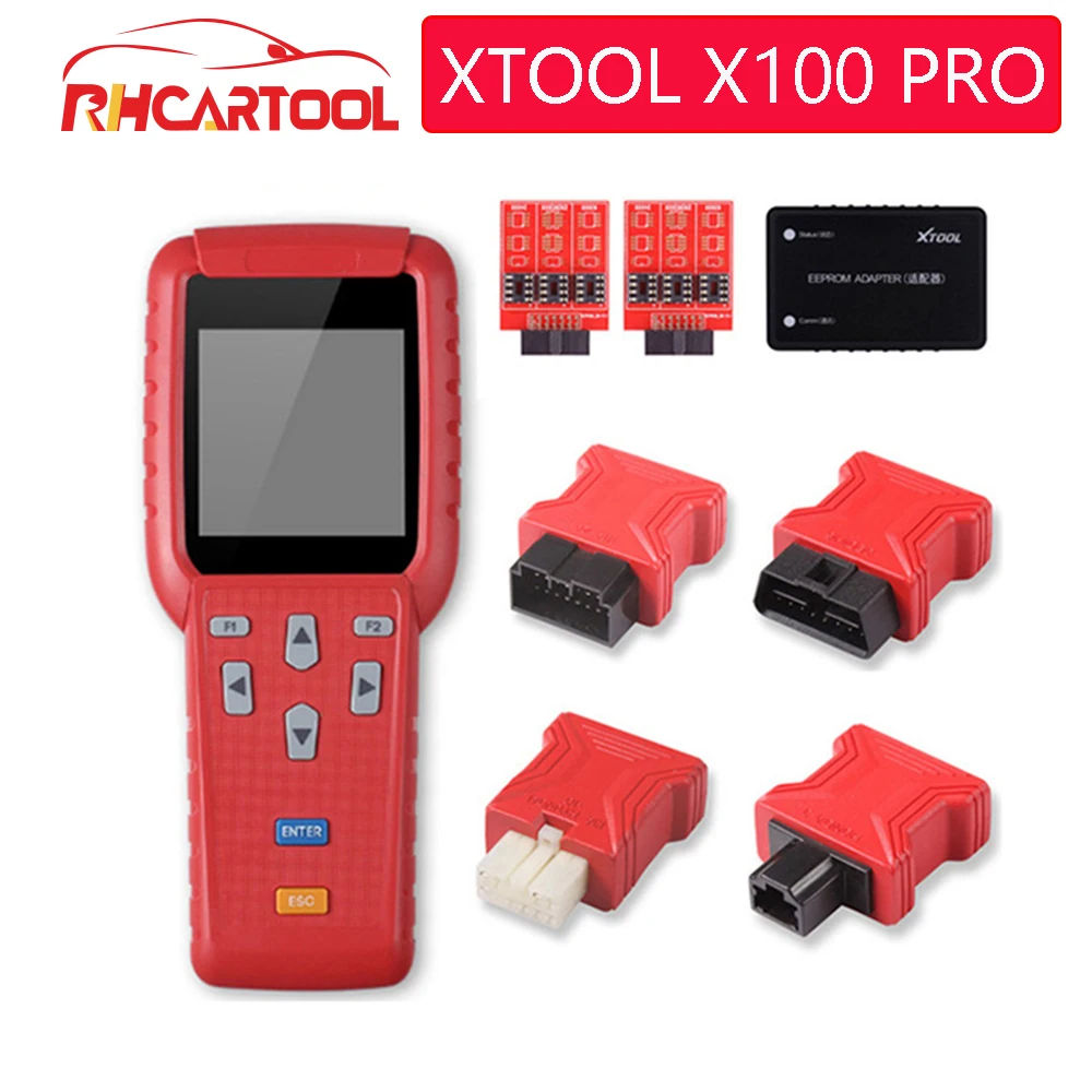 Диагностический инструмент XTOOL X100 Pro автоматический ключ программист с адаптерами EEPROM поддержка одометра Регулировка пробега бесплатное обновление