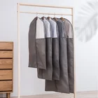 Висячие одежды костюм платье Пылезащитный чехол полупрозрачный чехол для одежды для защиты от пыли Пылезащитный чехол на молнии протектор меховое пальто сумка для хранения являются водоотпорными