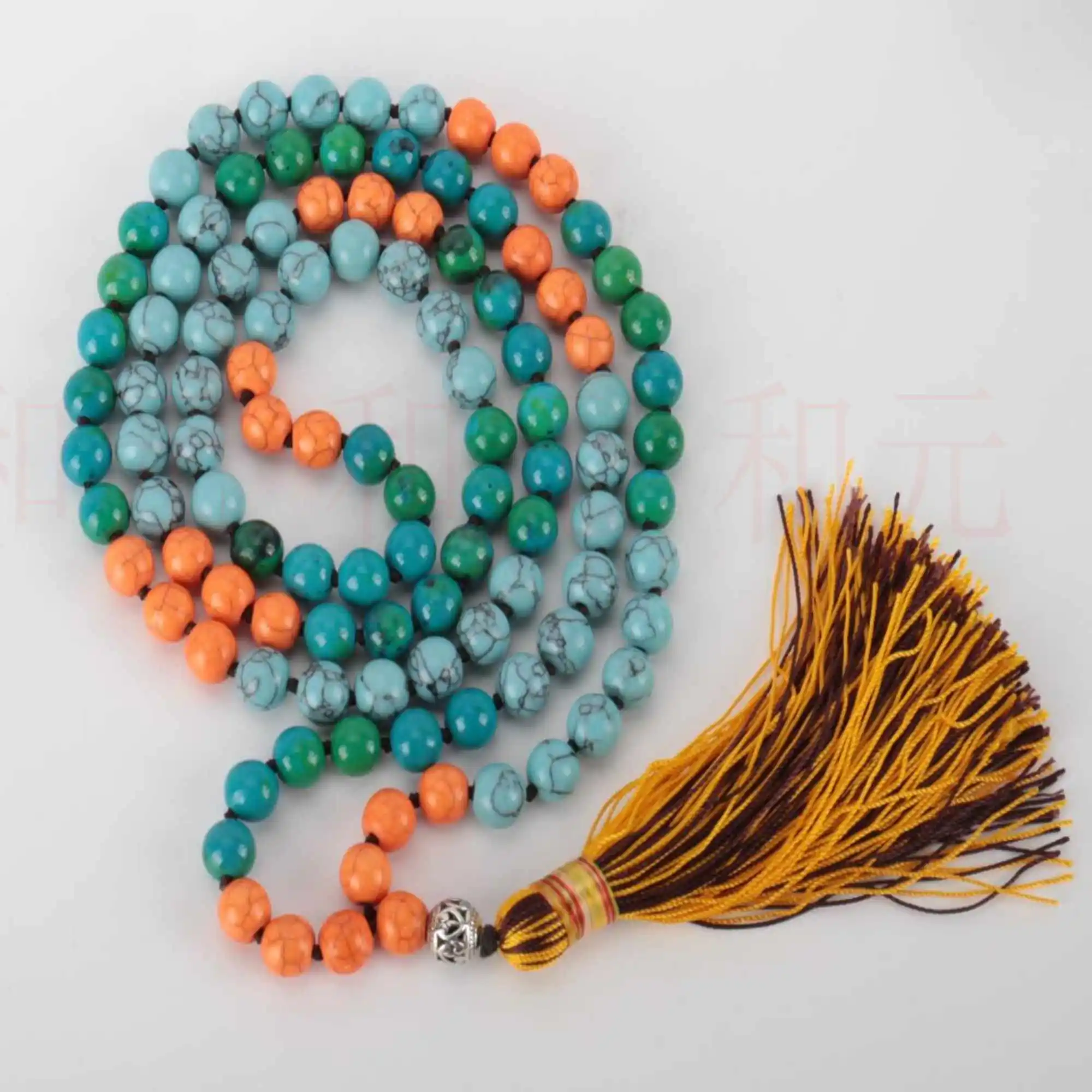 

8mm 108 mala 7 chakra turquoise gemstone bead necklace Blessing Cuff Pray Restore Easter Colorful Dark Matter spread