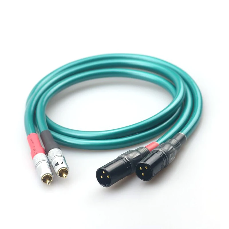 

Hifi 8N OCC Ortofon RCA Cable de alta gama CD amplificador interconecta 2RCA a 2XLR macho/hembra Cable de Audio