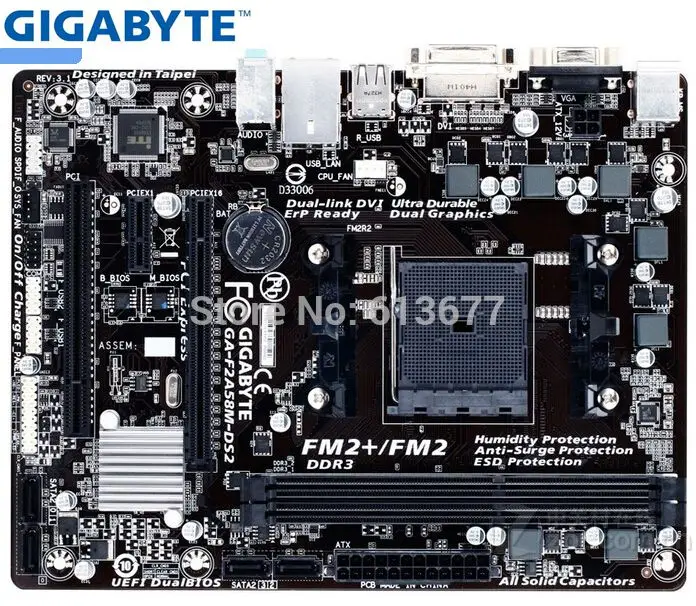 Оригинальная Материнская плата Gigabyte для FM2 +/FM2 DDR3 RAM 64G б/у настольная материнская
