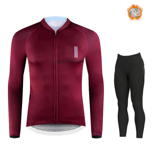 cycling jersey set10 Зимний шерстяной костюм для велоспорта, мужской костюм для велоспорта, уличная спортивная одежда, форма для горного велосипеда, комплект для триатлона, гобайка - Цвет: cycling jersey set10