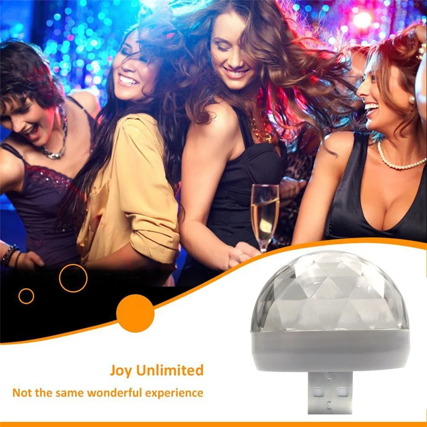 Лазерный USB светильник мини RGB светодиодный диско шар в форме сценического