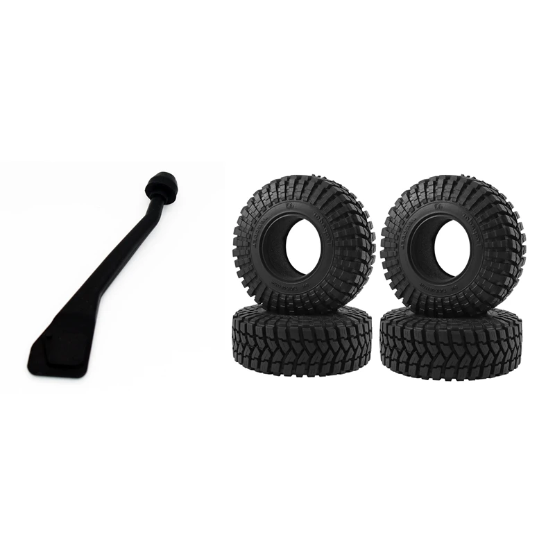 

1 шт. черная резиновая подводная трубка и 4 шт. 1,9x39 мм 1/10 Резиновые Колесные шины для радиоуправляемого гусеничного автомобиля Axial SCX10 90046 SCX10