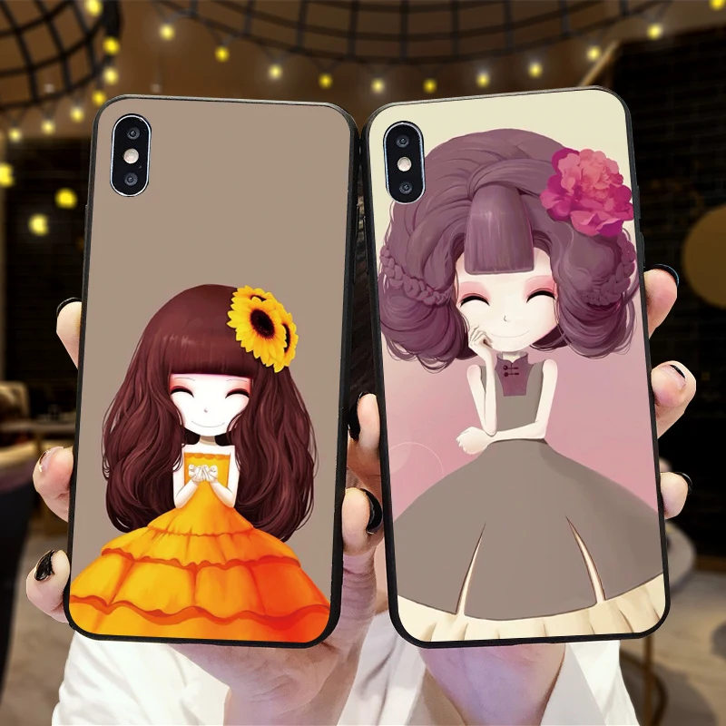 For Xiaomi Redmi pro 6 Note 5 8 K20 Pro 7 4X 5A 16G 32G GO 7A soft TPU Back Cover flower girl rose | Мобильные телефоны и
