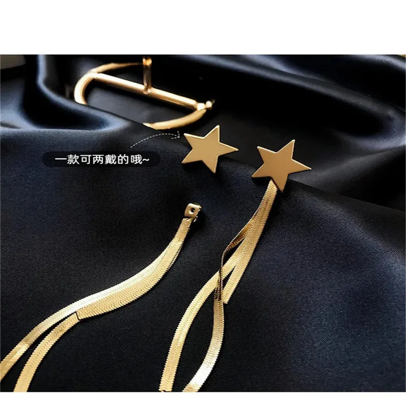 

Wholesale Jewelry New 2020 Trendy vintage Chain Luxury Rhinestone Geometric Earrings European Long Tassel Earrings Accessories