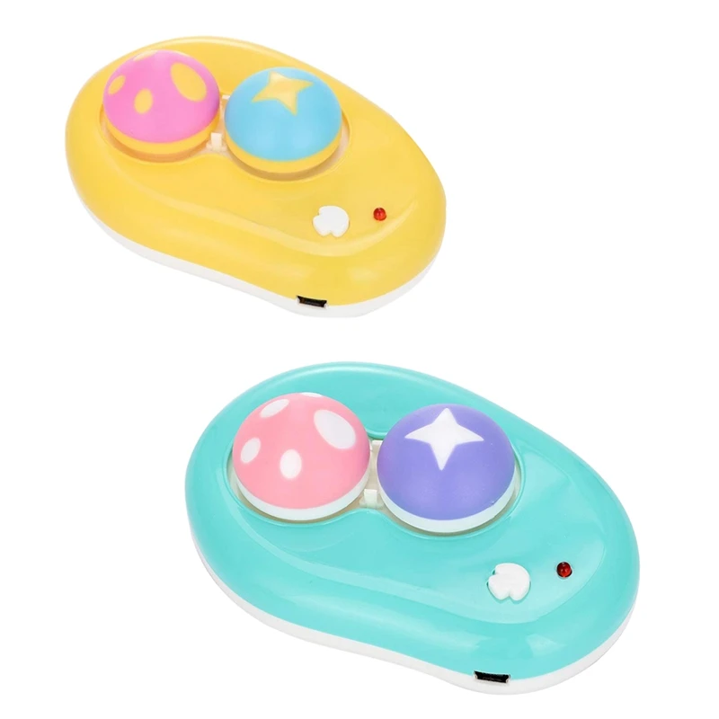 Автоматический чехол для мойки контактных линз контейнер с милым грибом