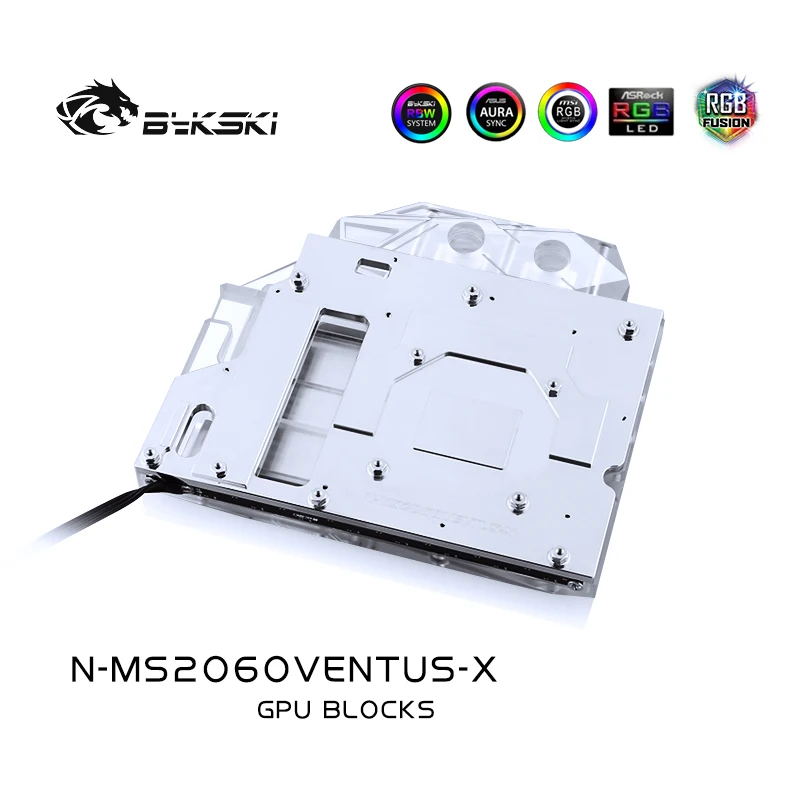 

Bykski N-MS2060VENTUS-X, Full Cover Graphics Card Water Cooling Block, For MSI RTX2060 Ventus XS