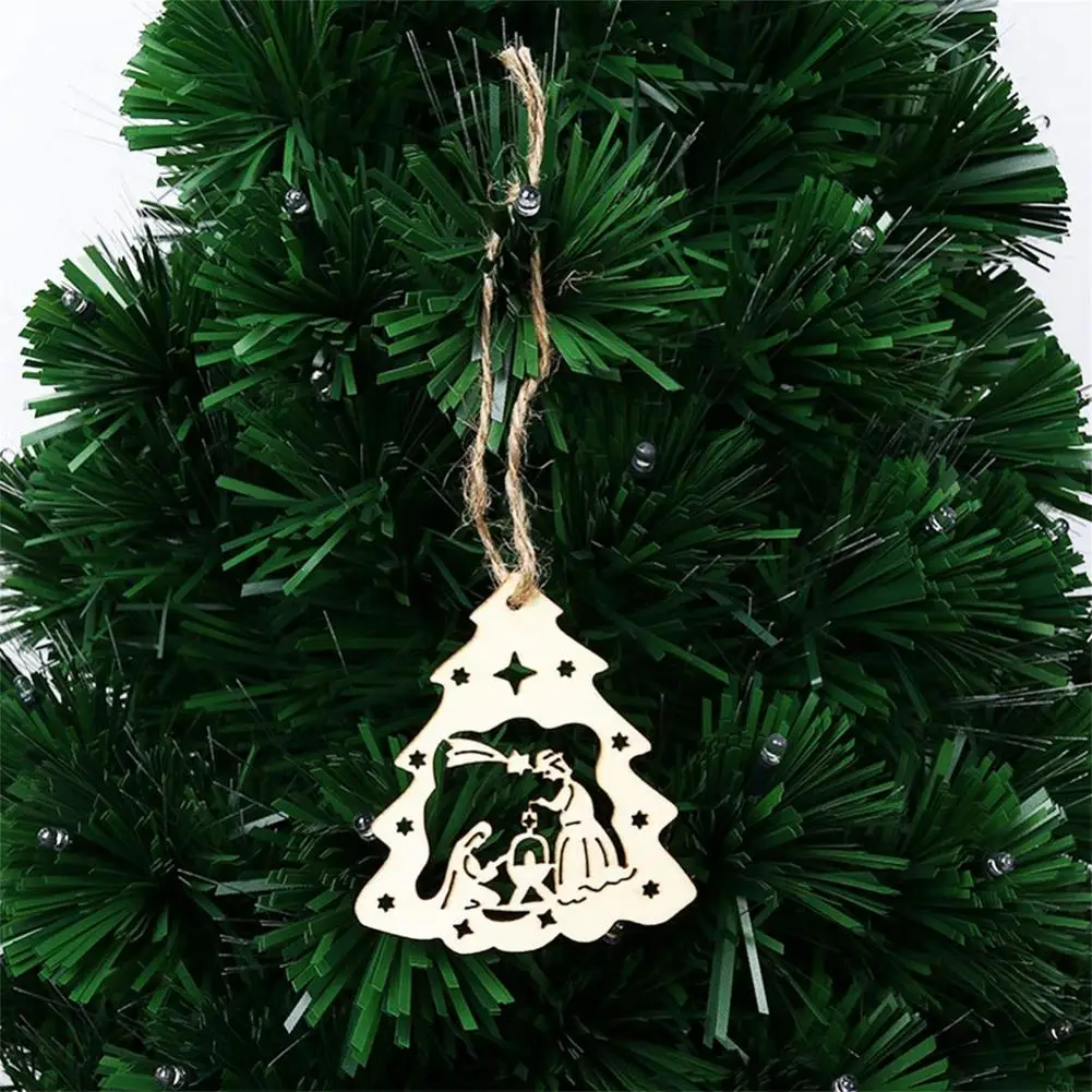 10 шт. деревянные подвески в форме рождественской елки | Дом и сад
