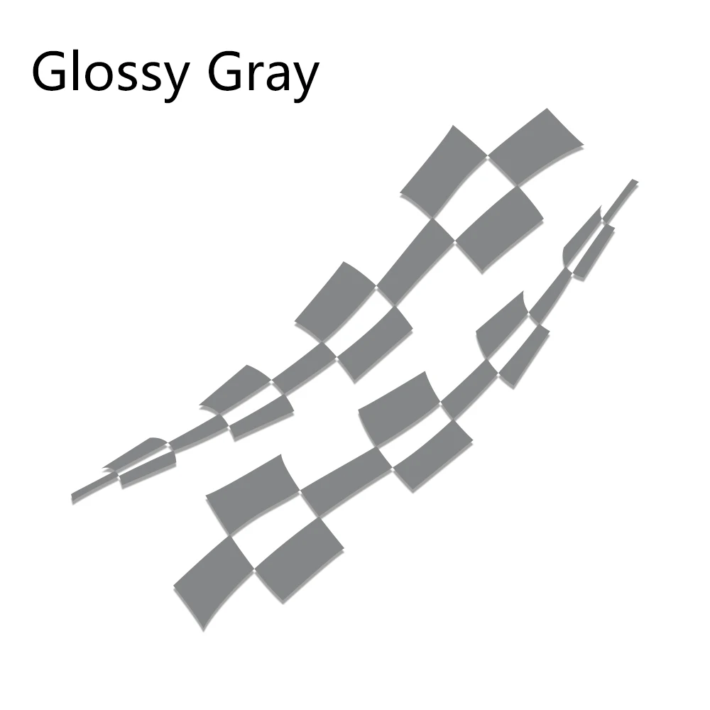 Glossy Gray 2 шт., 250 см x 58 см, стильные автомобильные наклейки, автомобильные наклейки с длинными боковыми полосками, виниловая пленка для автомобиля, сделай сам, наклейки, тюнинг автомобиля, аксессуары - Название цвета: Glossy Gray