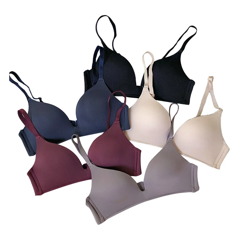 

Seamless 3/4 Cup Bras for Women Summer Thin Underwear Push Up Bras Sport Brassiere AB Cup Woman Lingerie