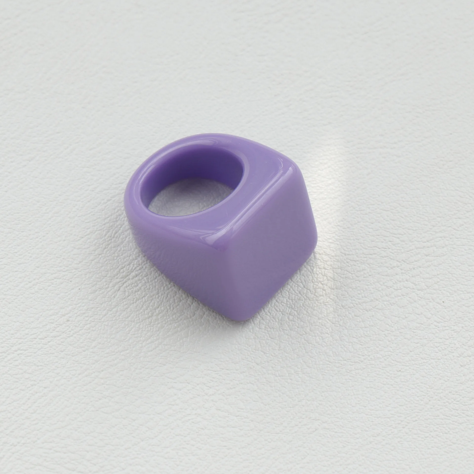 2022 New Kpop Vintage Trendy Geometric Square Candy Color Resin Rings Girls Fashion Aesthetic Jewelry Gifts | Украшения и
