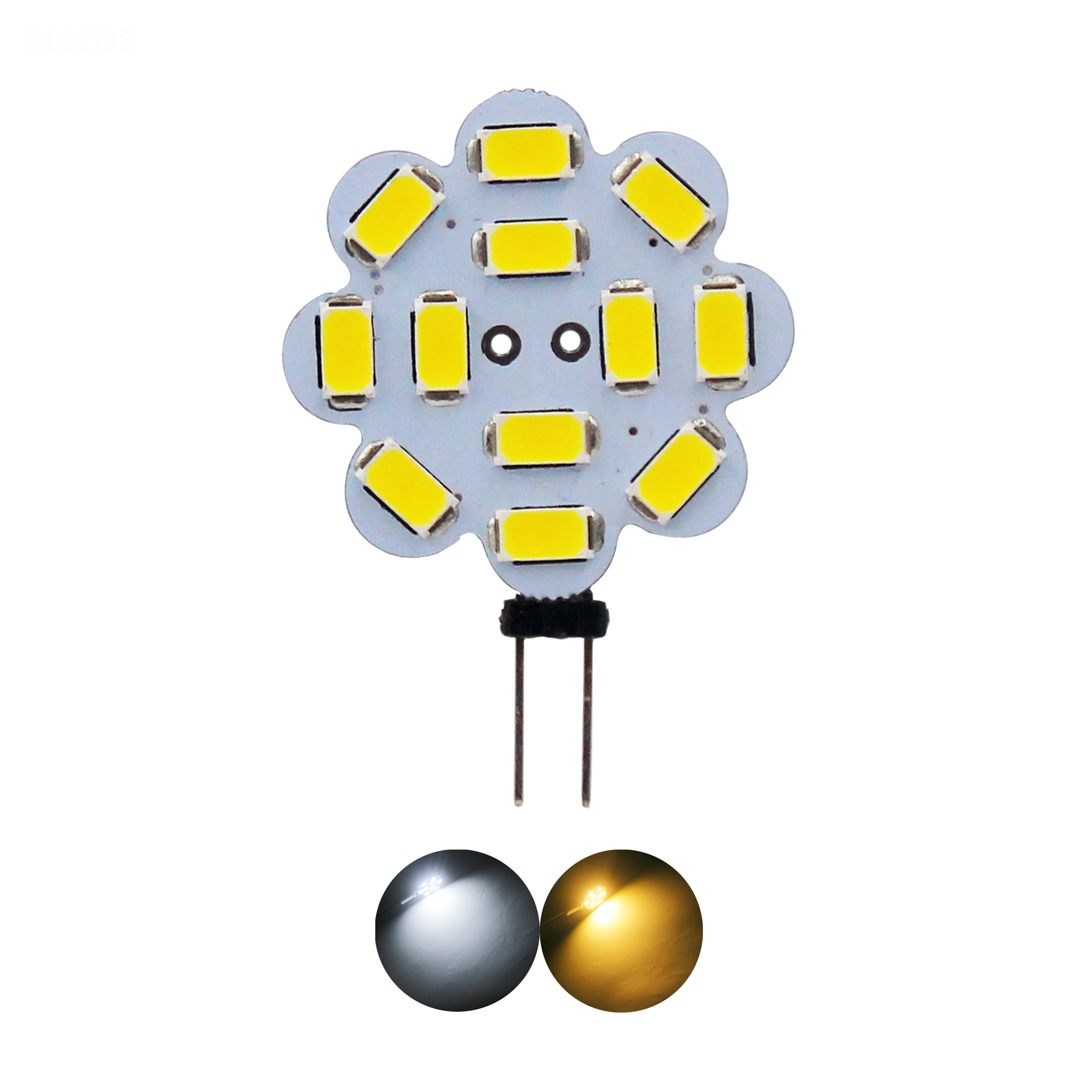 Светодиодный лампа G4 AC/DC 12V 5730 SMD 2 Вт 3 5 Теплый Холодный белый LED PAR Светильник