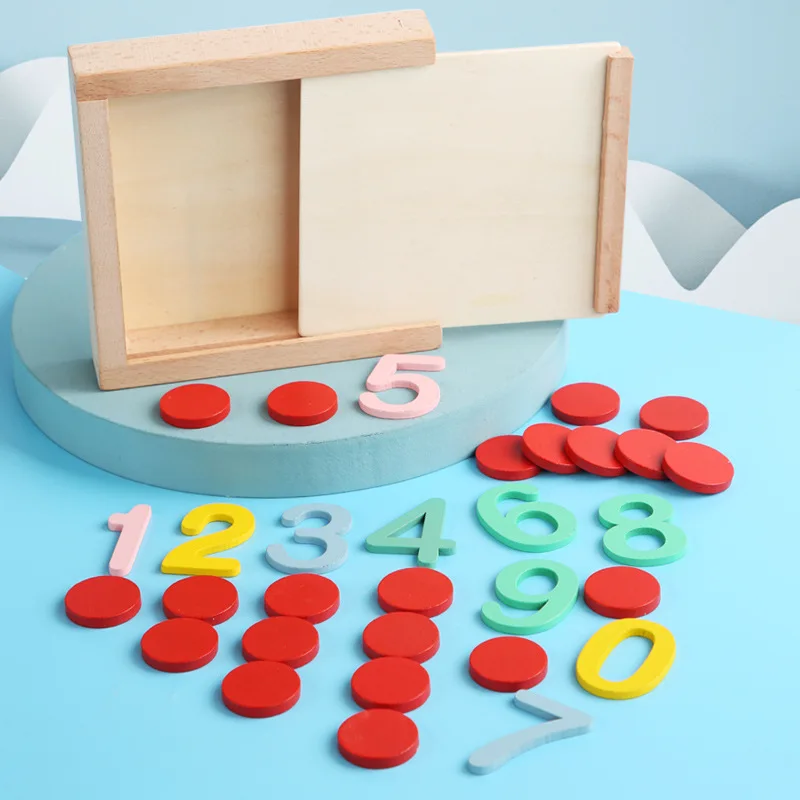 

Early Educational Learning Numbers Digital Matching Blocks Wooden Toys Baby Montessori Counting Math Toy Preschool Teaching Aids