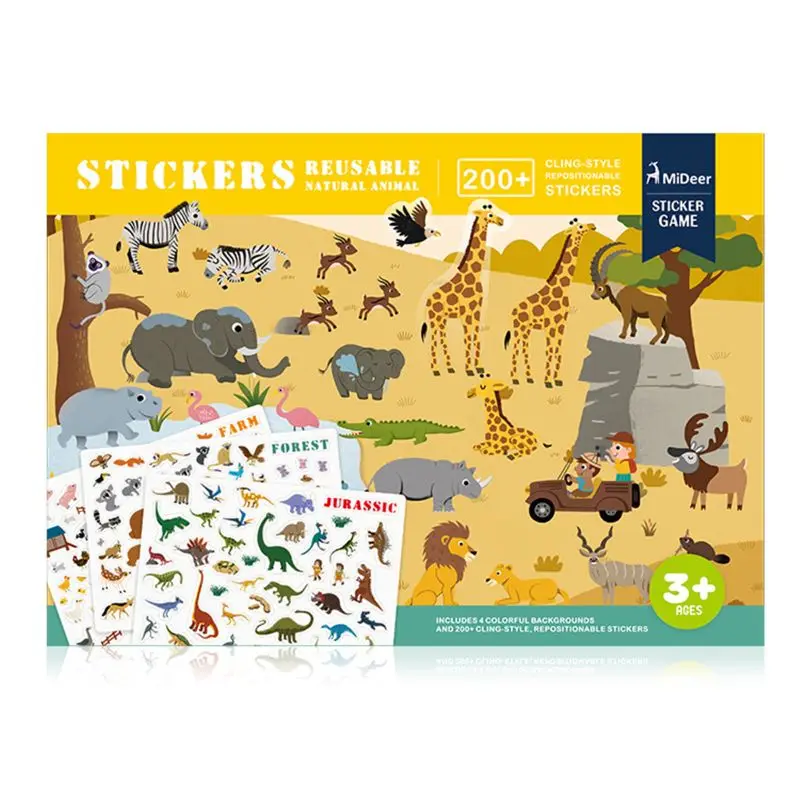 

MiDeer New Reusable Stickers Book Game Pad Collection Kids Educational Toys for
