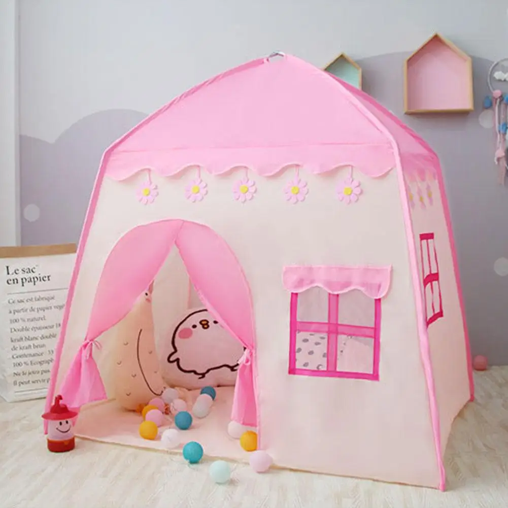 

Small Indoor Girl Pink Princess Toy House Boy Play House Small House Children Gagme Beach Tent Package Size 52*23*4CM