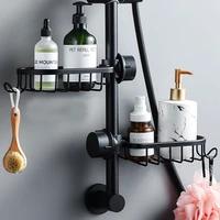 bathroom shelves shower rack aluminum basket for shampoo soap bathroom storage adjustable kitchen faucet sink rag holders